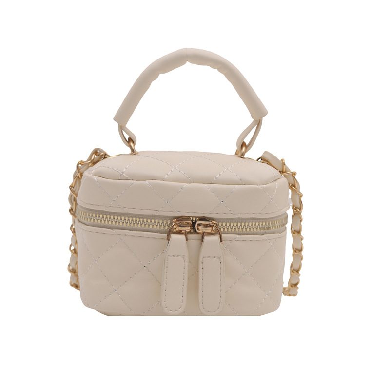 Quilted Chain Crossbody Candy Color Bucket Bag view 5