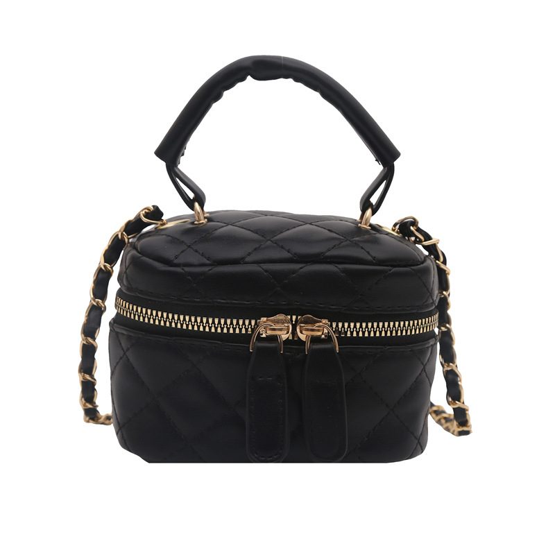 Quilted Chain Crossbody Candy Color Bucket Bag view 6