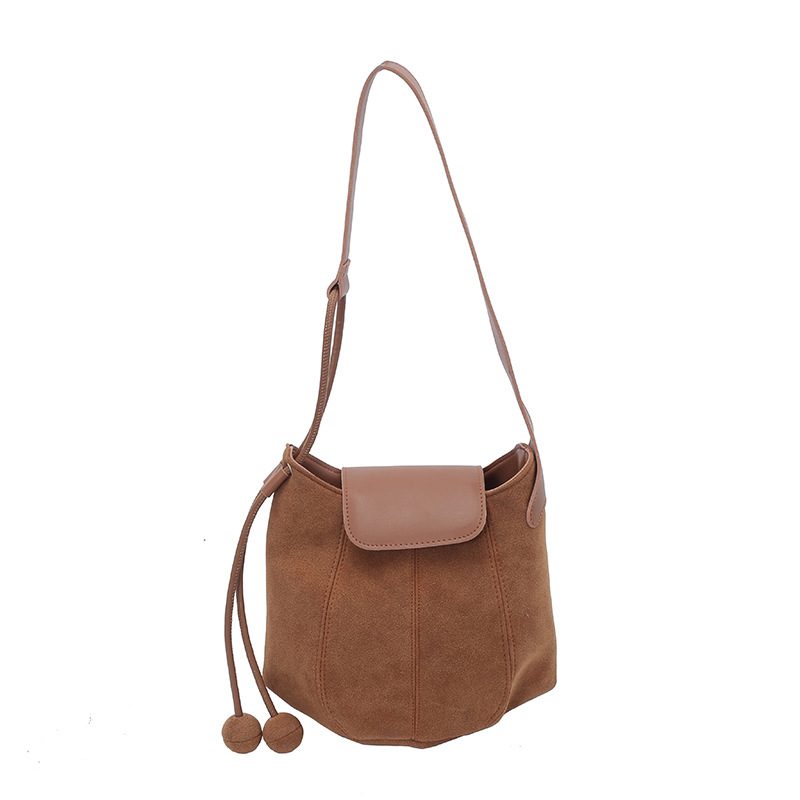 Vintage Minimalist Bucket Crossbody Bag view 6