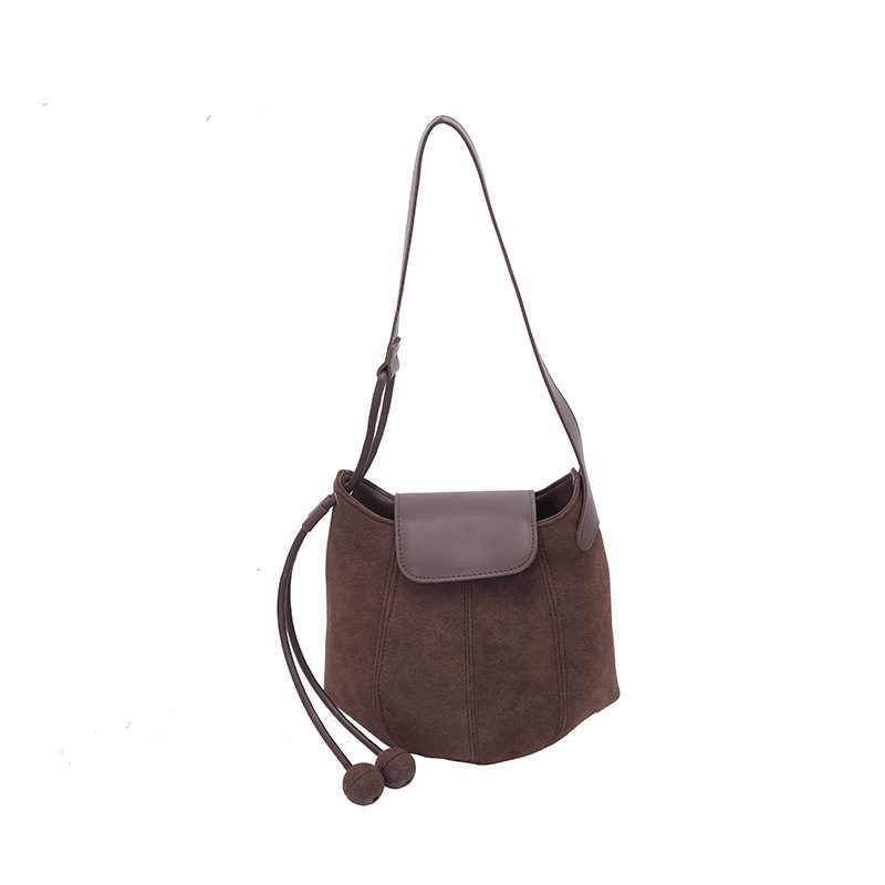 Vintage Minimalist Bucket Crossbody Bag view 7