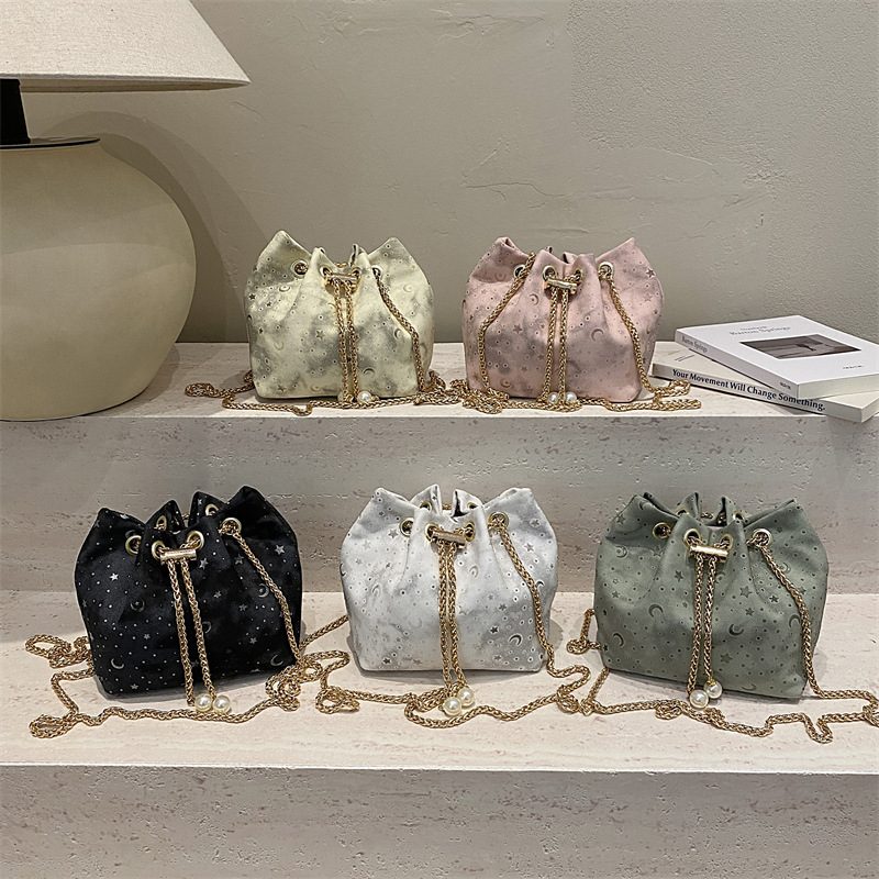 Mini Chain Crossbody Bucket Bag