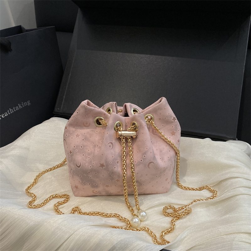 Mini Chain Crossbody Bucket Bag view 3
