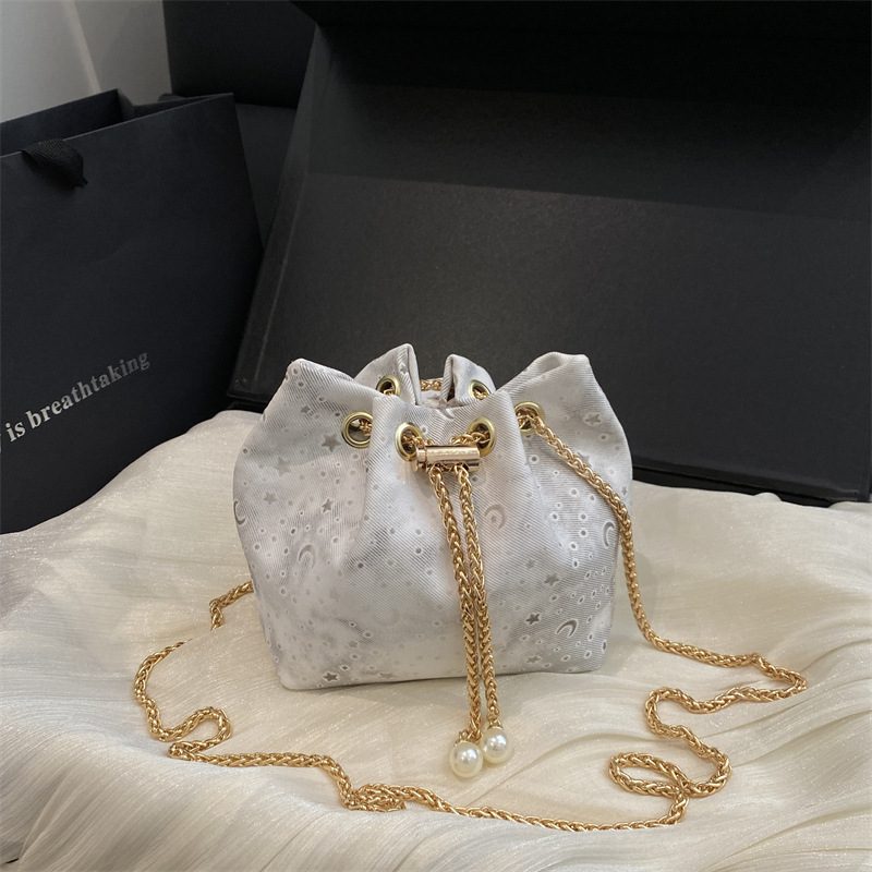 Mini Chain Crossbody Bucket Bag view 4
