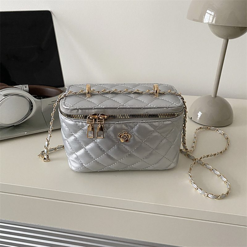 Quilted Chain Bucket Shoulder Bag view 2