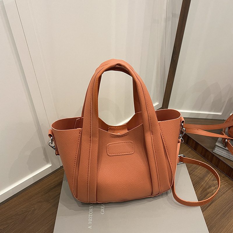 Litchi Grain Two-Piece Bucket Bag view 2