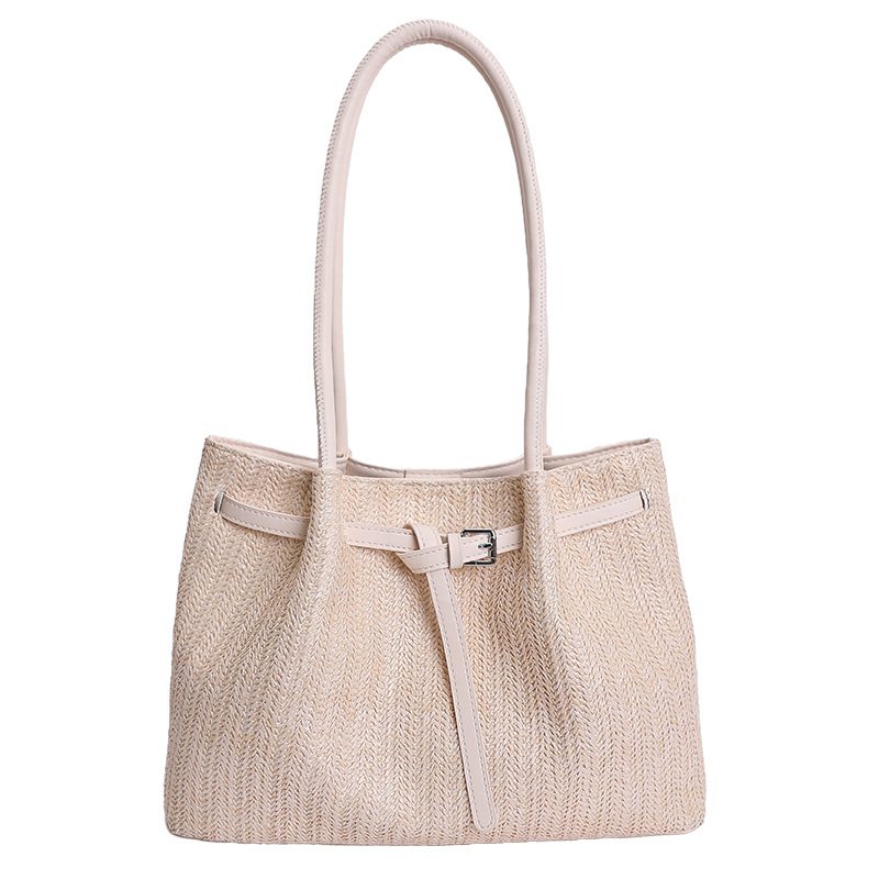 Pleated Woven Basket Bucket Bag view 5