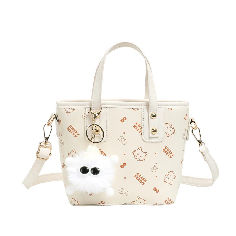 Chic Printed Basket Top-Handle Crossbody Bucket Bag view 6