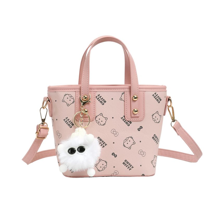 Chic Printed Basket Top-Handle Crossbody Bucket Bag view 7