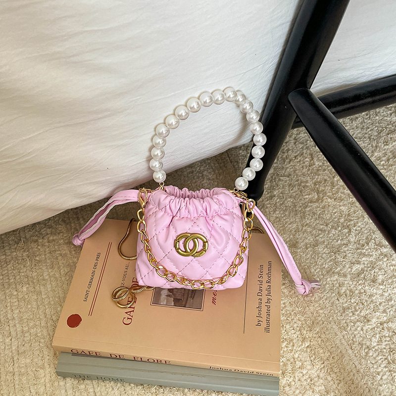 Quilted Diamond Bucket Chain Crossbody Bag view 4
