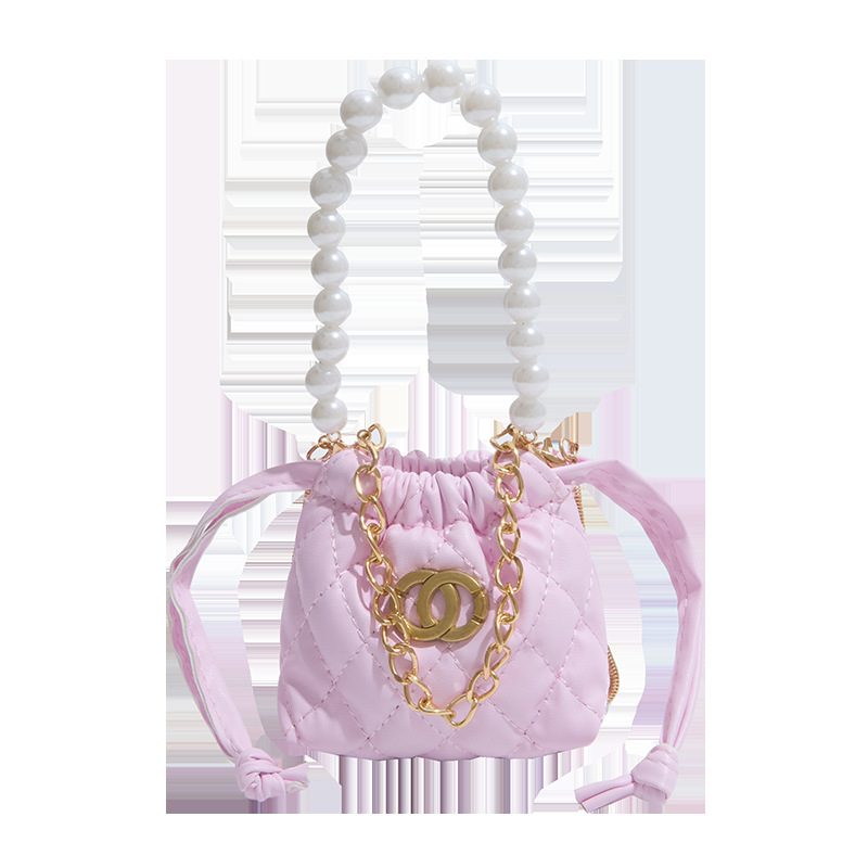 Quilted Diamond Bucket Chain Crossbody Bag view 5