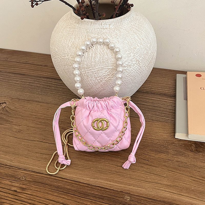 Quilted Diamond Bucket Chain Crossbody Bag view 6