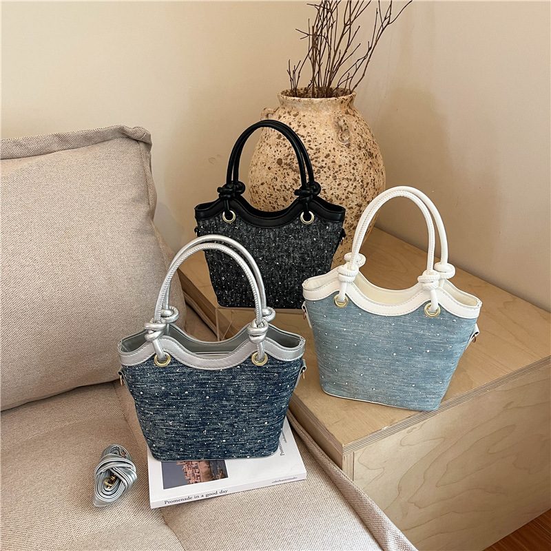Basket Bucket Shoulder Handbag