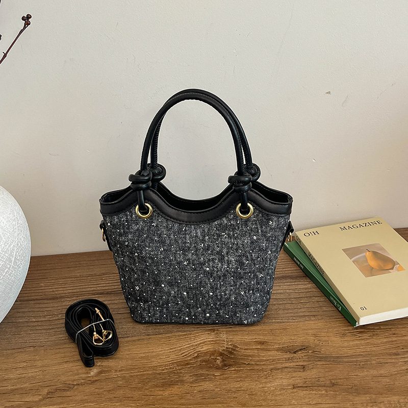 Basket Bucket Shoulder Handbag view 3