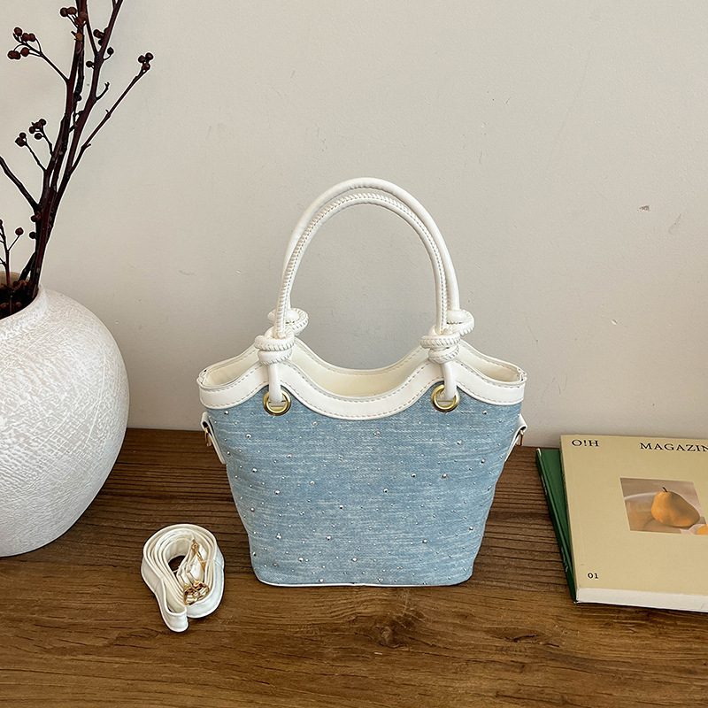 Basket Bucket Shoulder Handbag view 4