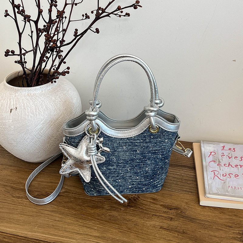 Basket Bucket Shoulder Handbag view 6
