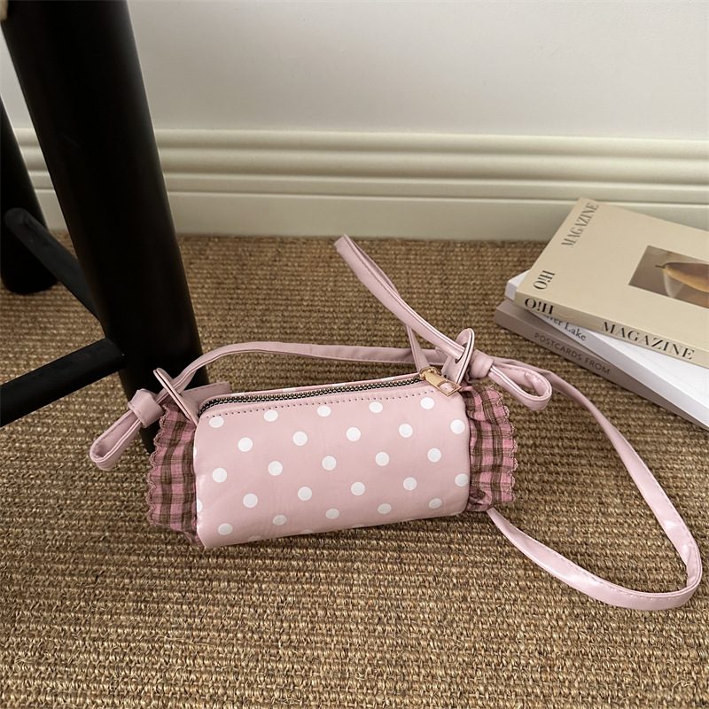 Lace Polka Dot Bucket Shoulder Bag view 2