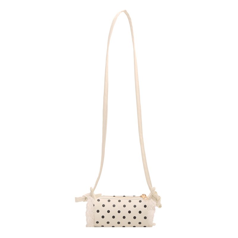 Lace Polka Dot Bucket Shoulder Bag view 8