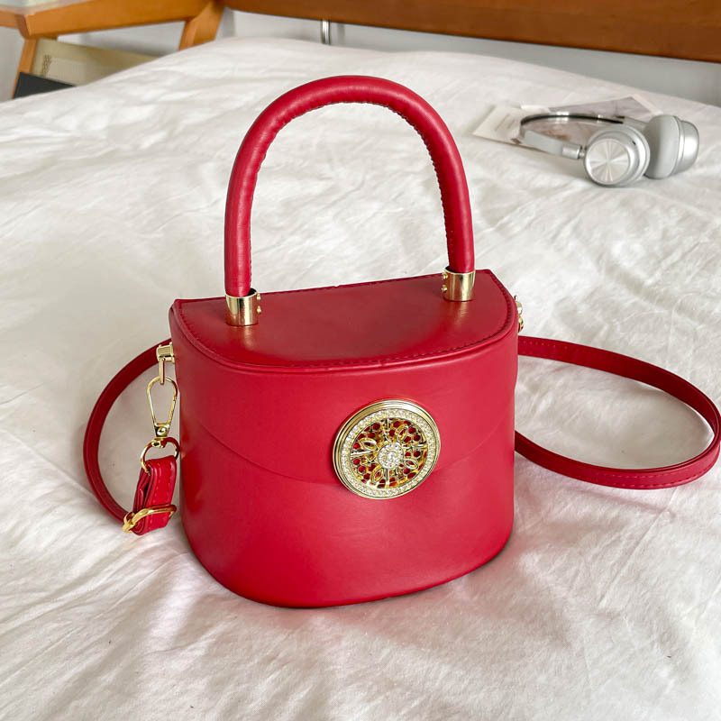 Light Luxury Top-Handle Bucket Crossbody Bag view 2