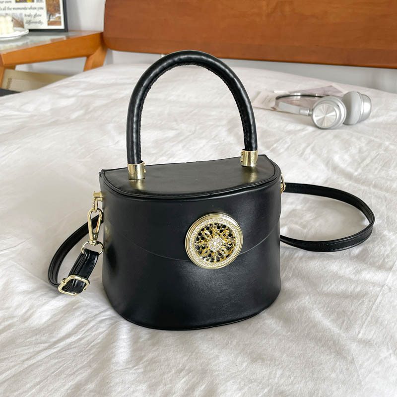 Light Luxury Top-Handle Bucket Crossbody Bag view 3