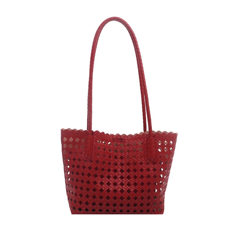Gewebte hohle Korb-Bucket-Tote-Tasche view 10
