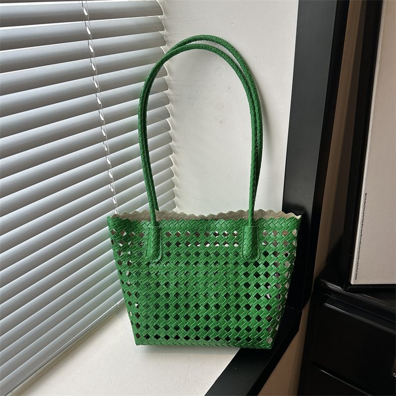 Gewebte hohle Korb-Bucket-Tote-Tasche view 2