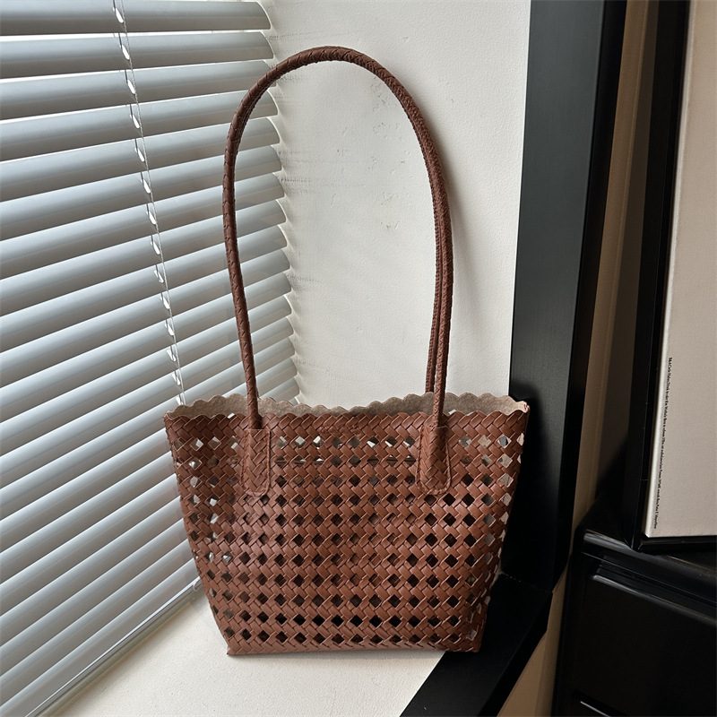 Gewebte hohle Korb-Bucket-Tote-Tasche view 3