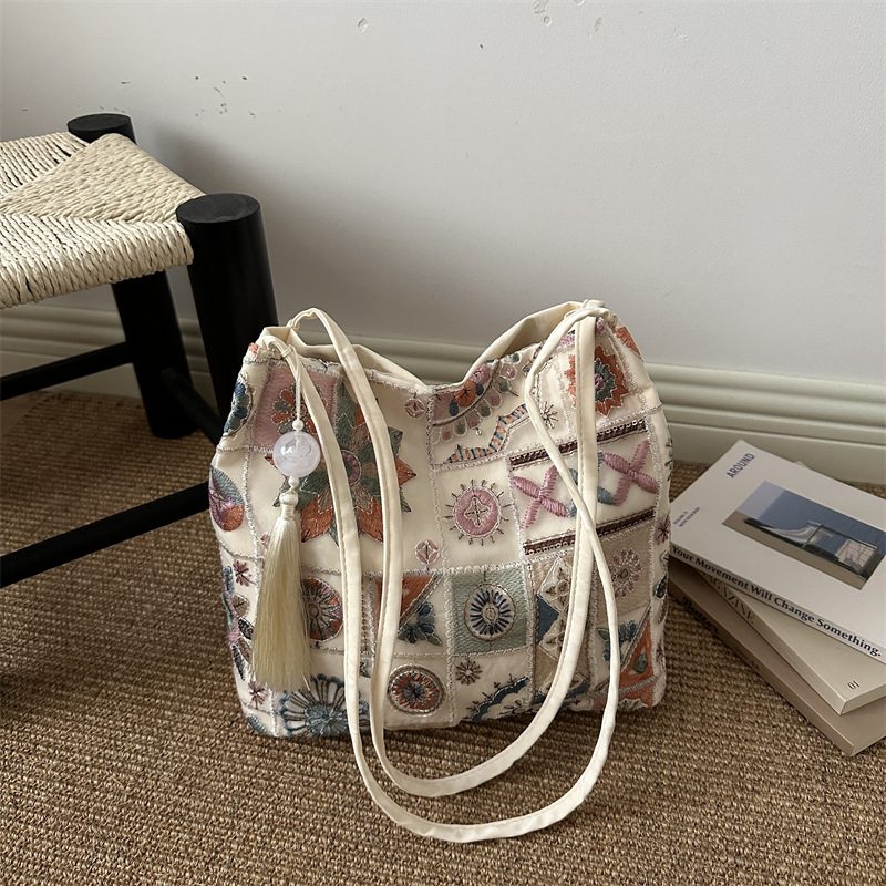 Neuer chinesischer Stil Bucket-Umhängetasche Tote-Tasche view 2