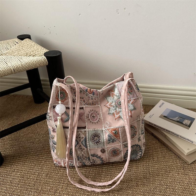 Neuer chinesischer Stil Bucket-Umhängetasche Tote-Tasche view 3