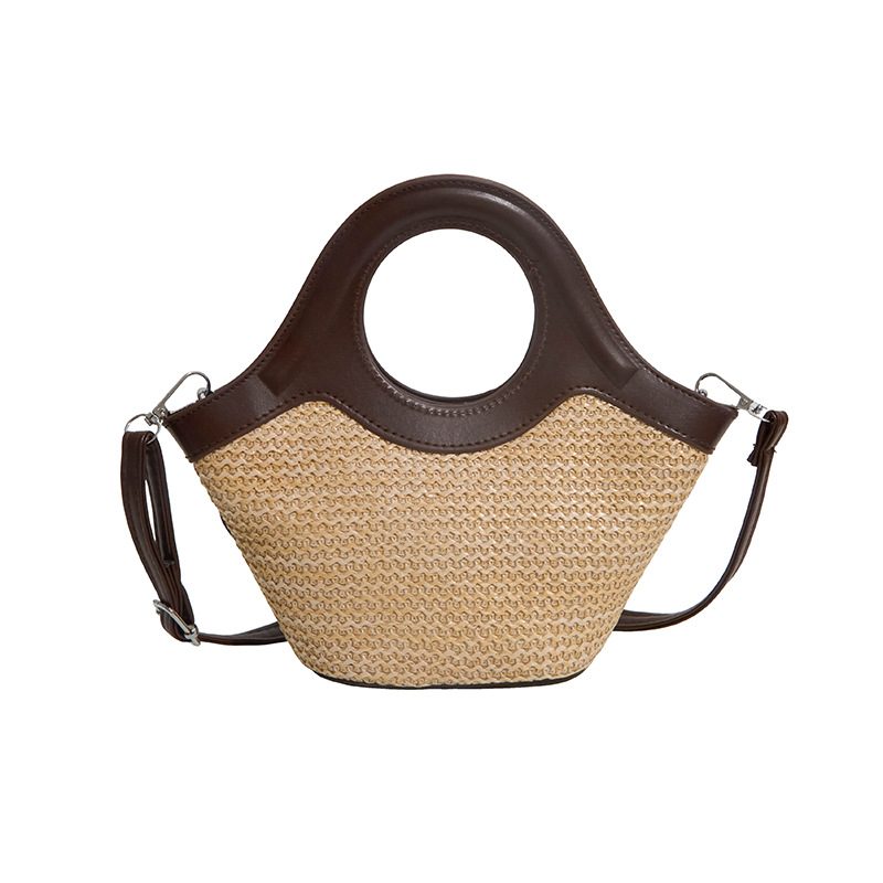 Woven Straw Bucket Bag view 5