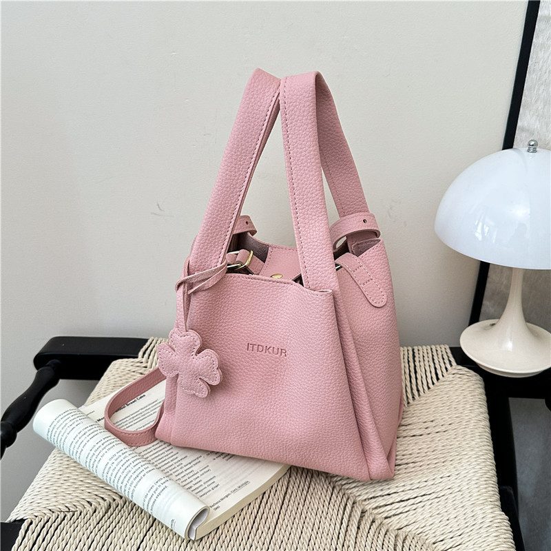 Minimalist Casual Shoulder Bucket Bag view 3