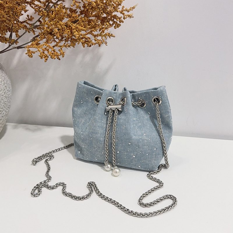 Drawstring Quilted Bucket Crossbody Bag view 2
