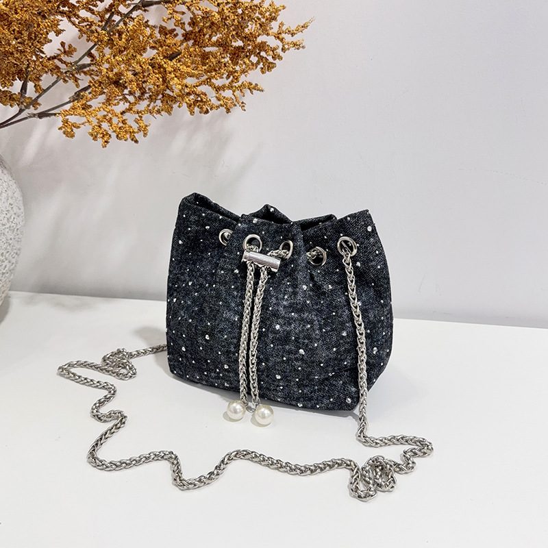 Drawstring Quilted Bucket Crossbody Bag view 3