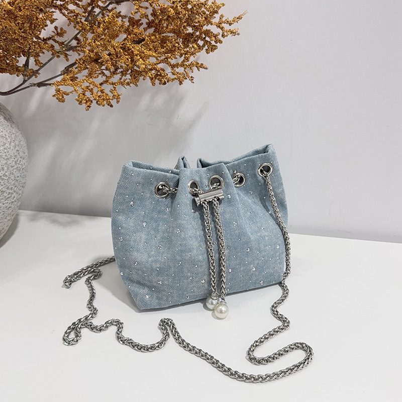 Drawstring Quilted Bucket Crossbody Bag view 4