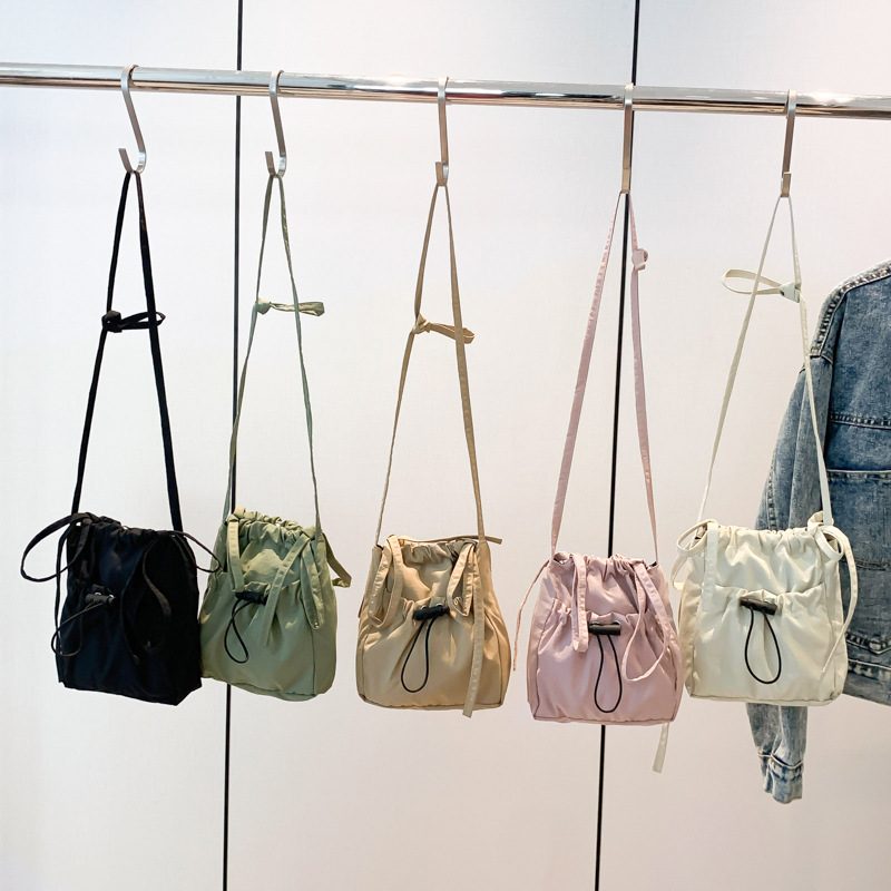 Drawstring Bucket Crossbody Shoulder Bag