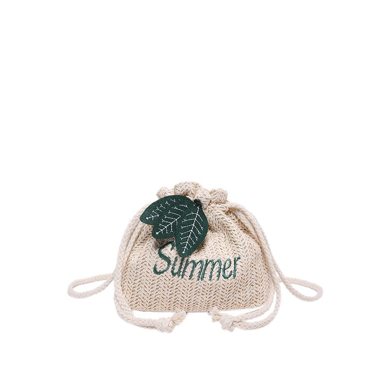 Woven Straw Mini Bucket Crossbody Bag view 5