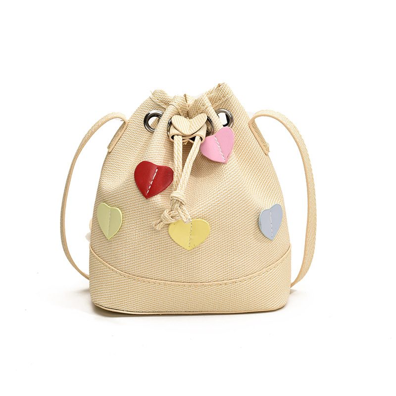 Tas Bucket Tali Serut dengan Selempang Hati view 6
