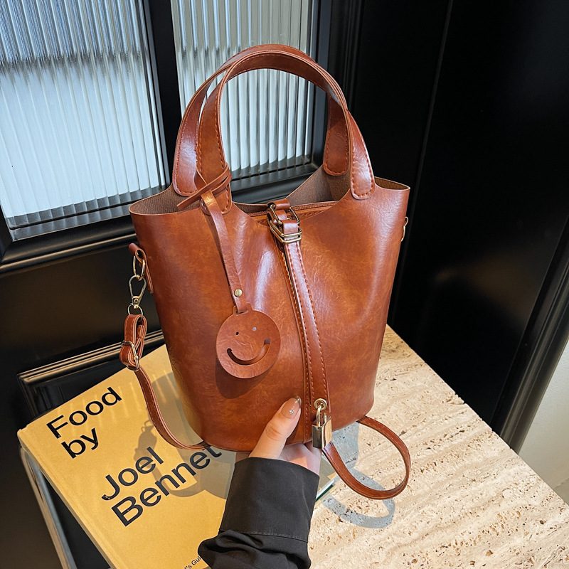 Vintage Basket Bucket Crossbody Bag view 2