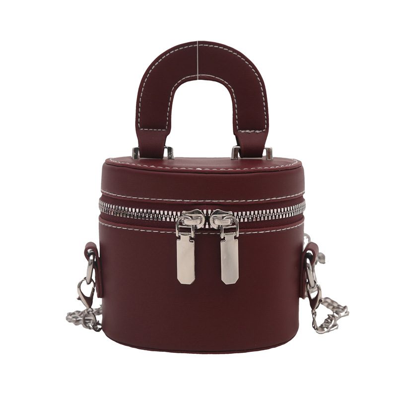 Sac seau porté épaule à double fermeture éclair view 8