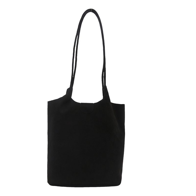 Suede Tote Bucket Bag Large Capacity Shoulder view 5