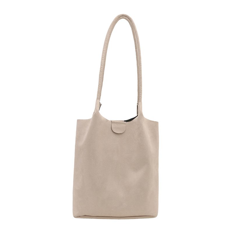 Suede Tote Bucket Bag Large Capacity Shoulder view 8