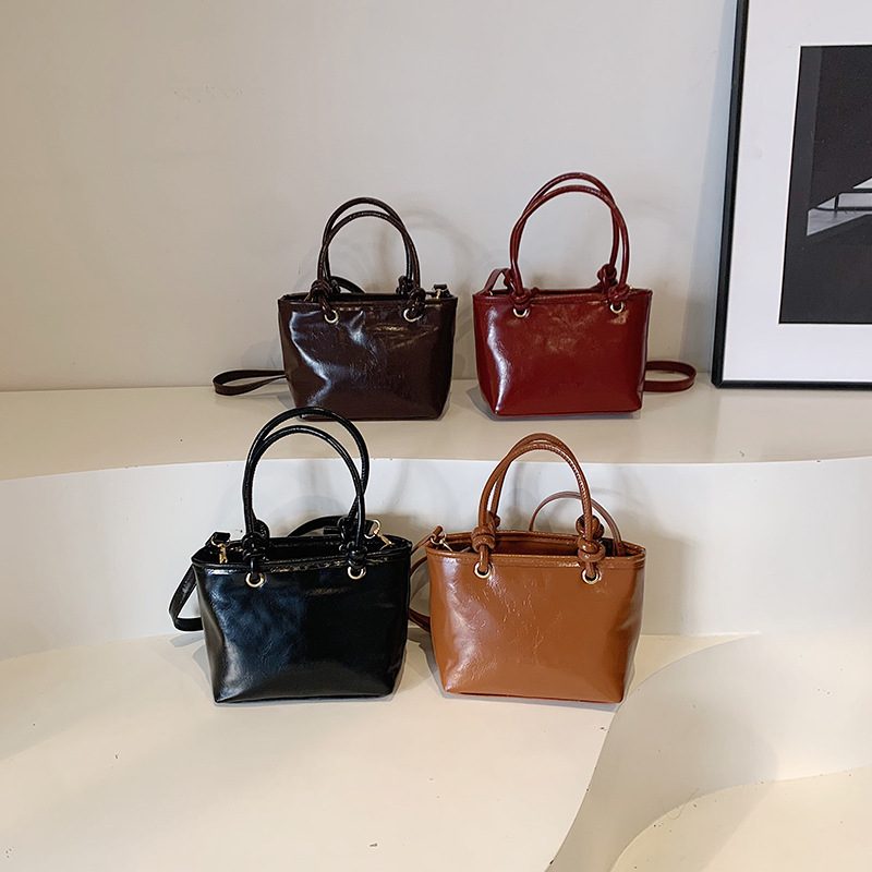 Retro Bucket Top-Handle Crossbody Shoulder Bag