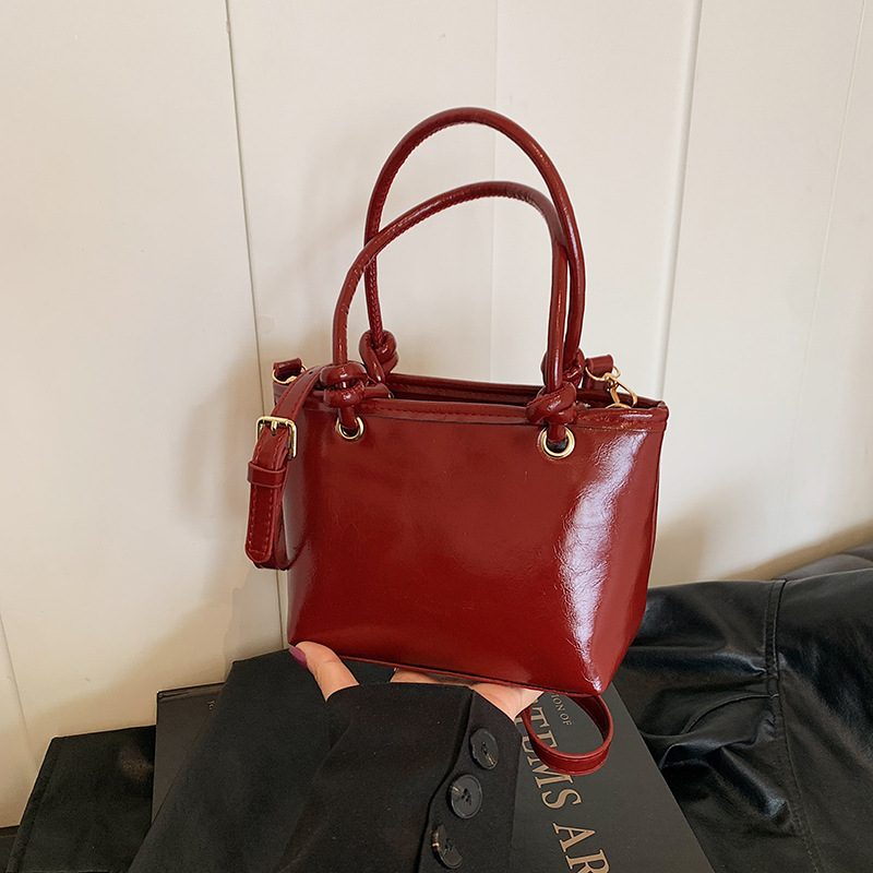 Retro Bucket Top-Handle Crossbody Shoulder Bag view 3