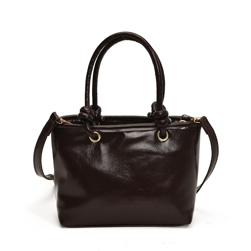 Retro Bucket Top-Handle Crossbody Shoulder Bag view 5