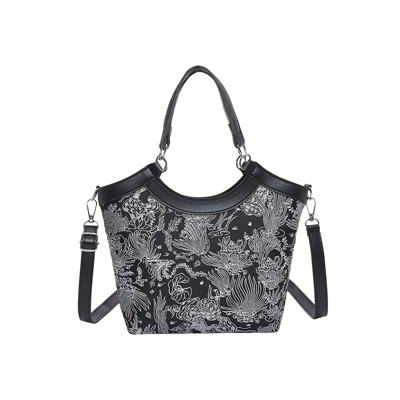 Tas Bahu Bucket Sutra Bordir view 5