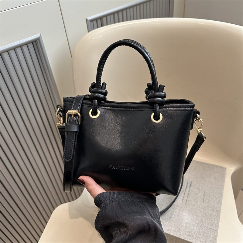 Minimalist Vintage Bucket Crossbody Bag view 2