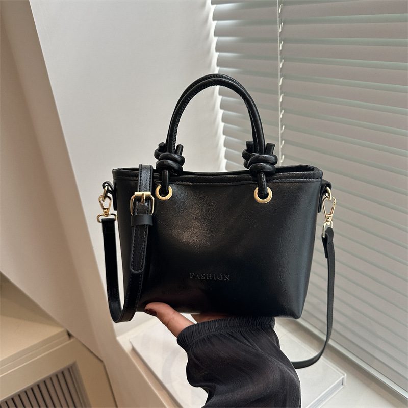 Minimalist Vintage Bucket Crossbody Bag view 3