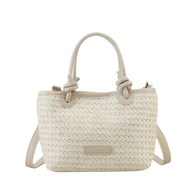 Woven Straw Bucket Crossbody Bag view 6
