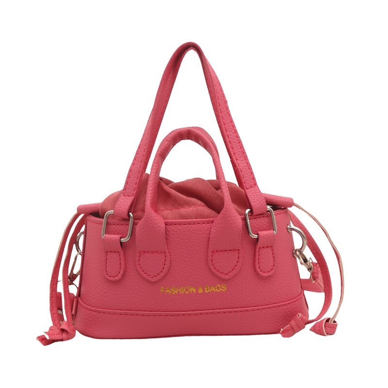 Solid Color Drawstring Bucket Crossbody Bag view 5