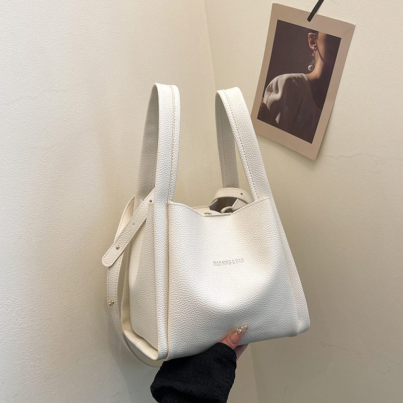 Tas Bucket Keranjang dengan Pegangan Atas Bahu Selempang view 4