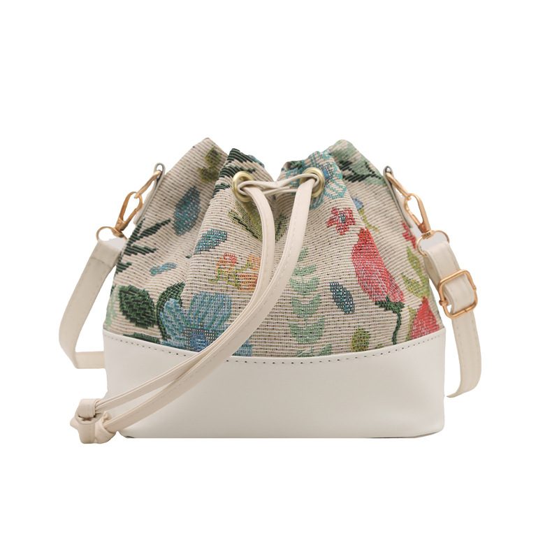 Bohemian Drawstring Bucket Crossbody Bag view 6